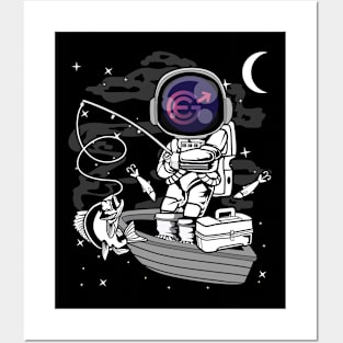 Astronaut Fishing Evergrow EGC Coin To The Moon Crypto Token Cryptocurrency Blockchain Wallet Birthday Gift For Men Women Kids Posters and Art